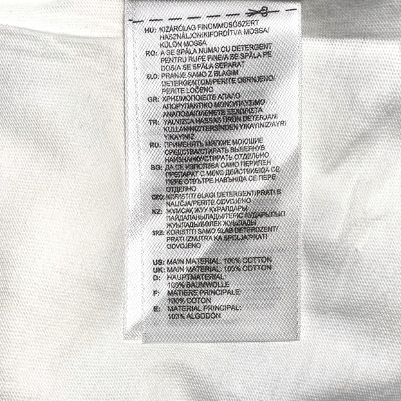 Adidas 3 Stripe Men’s White Logo Tee with Grey/Black Angled Stripe Medium - Picture 4 of 6